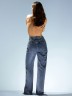 Брюки женские джинсовые wide leg fit в синем цвете 2024-2DTW1301-1 Mark Formelle