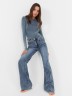 Брюки женские джинсовые wide leg fit в синем цвете 2024-2DTW1301-1 Mark Formelle