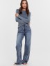 Брюки женские джинсовые wide leg fit в синем цвете 2024-2DTW1301-1 Mark Formelle
