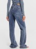 Брюки женские джинсовые wide leg fit в синем цвете 2024-2DTW1301-1 Mark Formelle