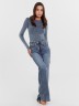 Брюки женские джинсовые wide leg fit в синем цвете 2024-2DTW1301-1 Mark Formelle