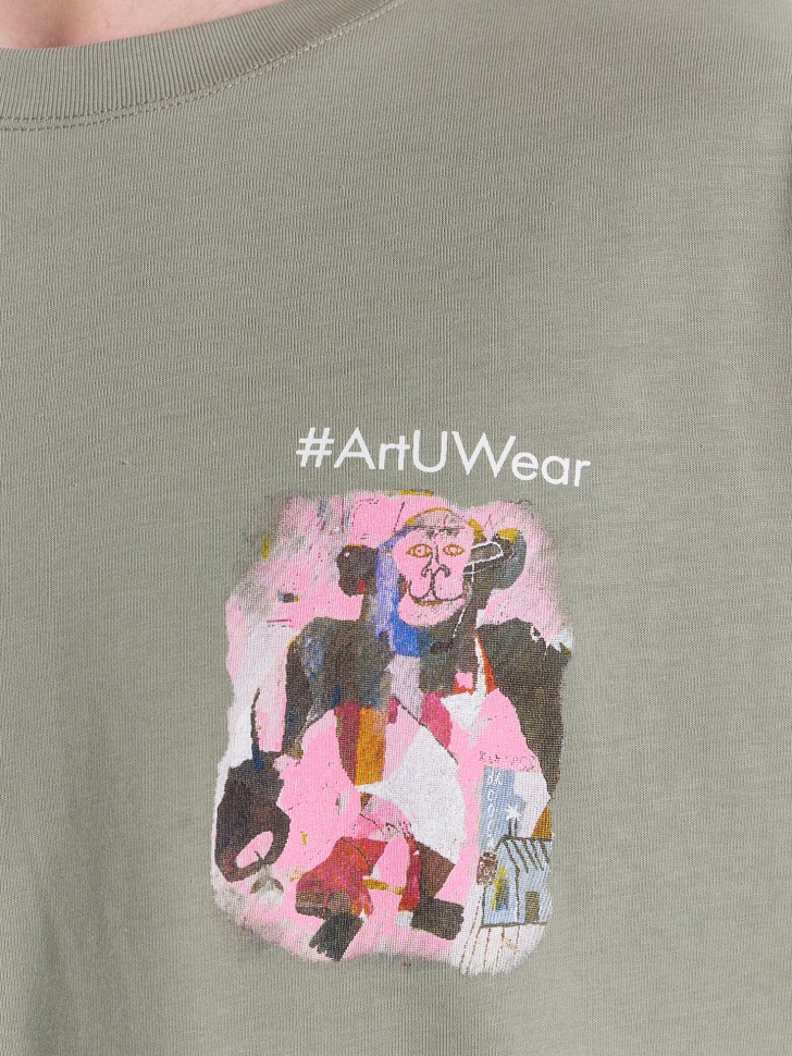 Футболка мужская серая с принтом из коллекции "#artuwear" 111927 Mark Formelle