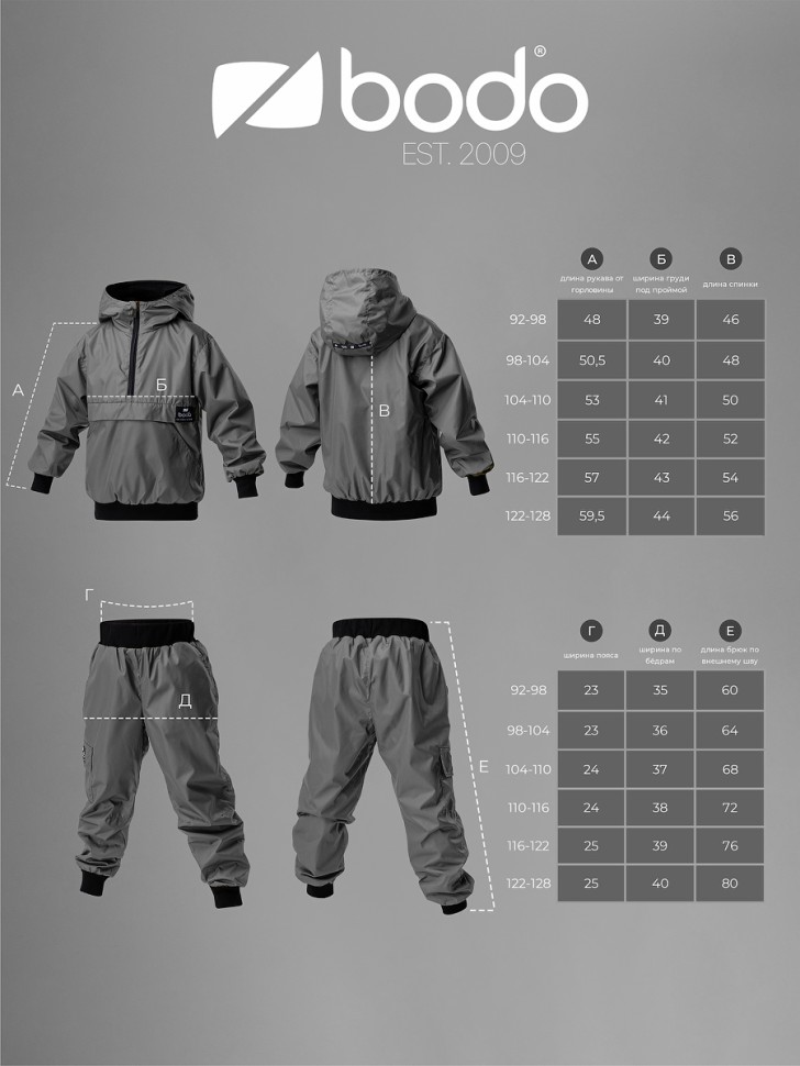 Костюм 32-52МU серо-голубой Bodo