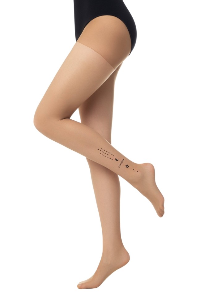 CONTE EUPHORIA Колготки женские c объемным тату-рисунком из флока EUPHORIA Conte elegant