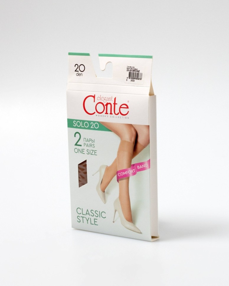 CONTE SOLO 20 Гольфы женские (2 пары) конверт Conte elegant