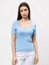Футболка женская regular fit в голубом цвете 112806 Mark Formelle