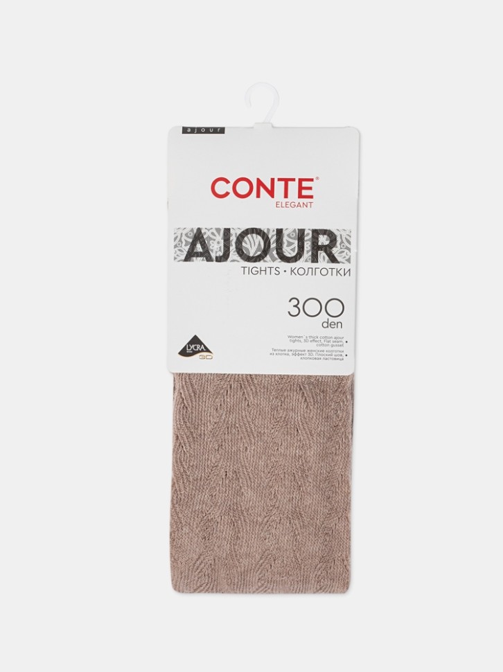 CONTE AJOUR 300 Тёплые ажурные колготки 075 Conte elegant