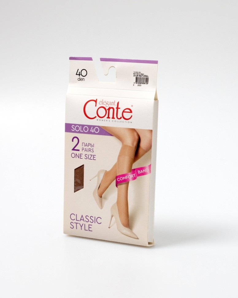 CONTE SOLO 40 (2 пары) Гольфы женские конверт Conte elegant