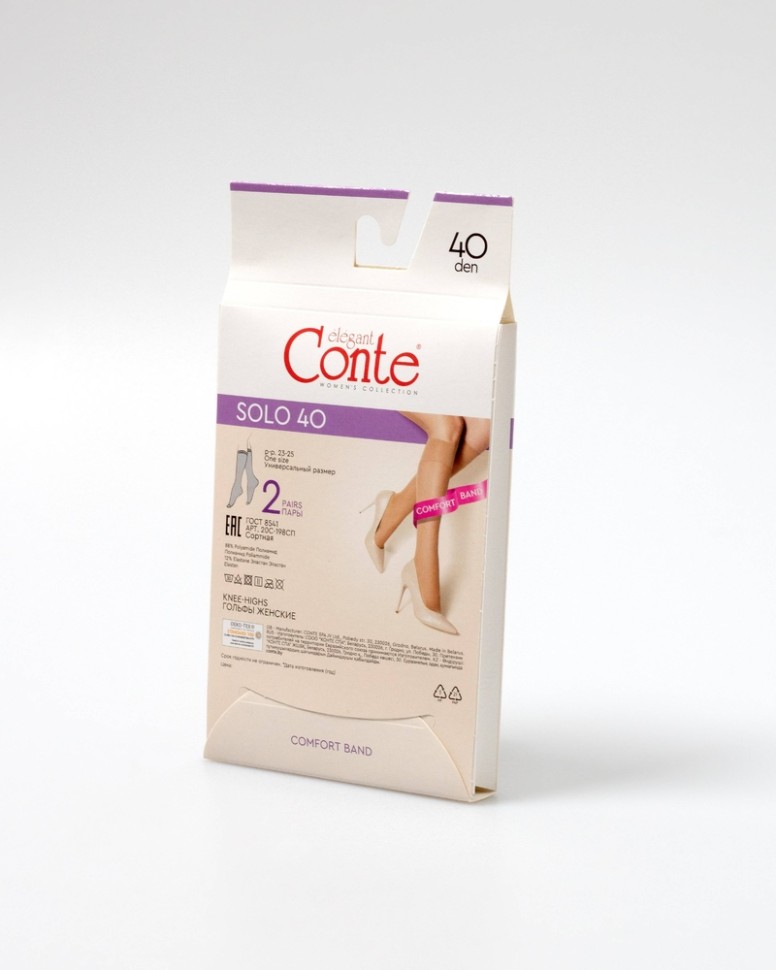 CONTE SOLO 40 (2 пары) Гольфы женские конверт Conte elegant