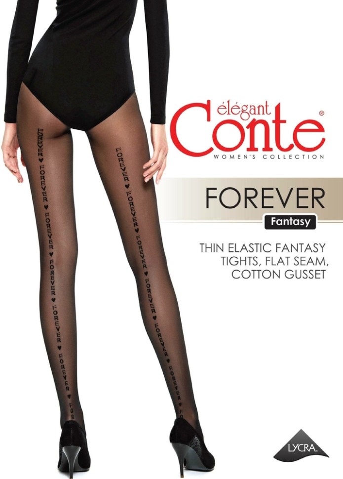 CONTE FOREVER Колготки женские с надписью «Forever» Conte elegant