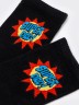 Высокие мужские носки черного цвета с надписью "SUPER DAD" 107K-2262 Mark Formelle