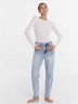 Брюки женские джинсовые mom fit светло-голубые 2024-DTW404-2 Mark Formelle
