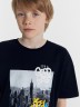 Футболка для мальчиков черная с печатью 113384 Mark Formelle