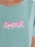 Сорочка ночная женская бирюзовая с надписью "Amour" 572371 Mark Formelle
