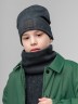 Комплект (шапка, снуд) 13-162MU графит (черный) Bodo