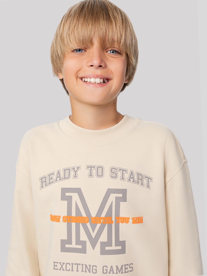 Комплект для мальчиков бежевый с надписью "ready to start" 393335 Mark Formelle