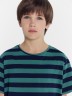 Футболка для мальчиков в зелено-синюю полоску 113432 Mark Formelle