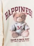 Свитшот для девочек кремовый с принтом "Happiness" 127958 Mark Formelle