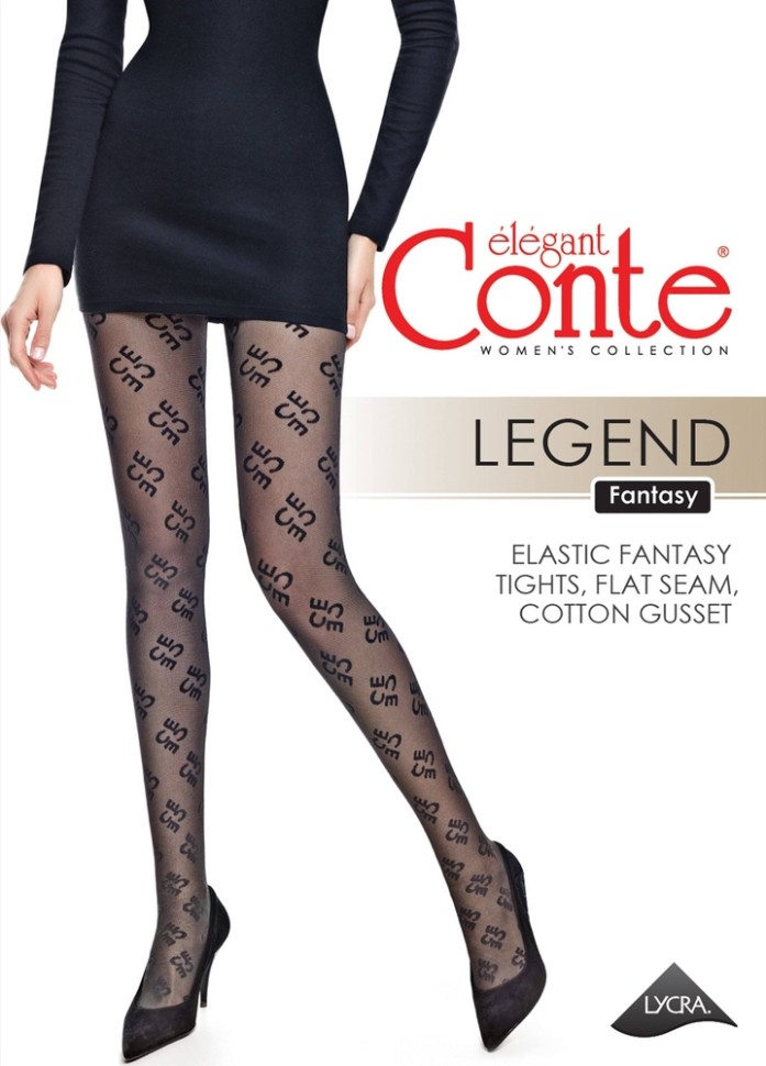 CONTE Legend Колготки женские с отсылкой к логотипу бренда и эффектом сетки LEGEND Conte elegant