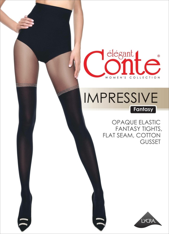 CONTE FANTASY IMPRESSIVE Колготки женские с имитацией гольфинов Conte elegant