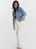 Брюки женские джинсовые wide leg fit молочные 2024-DTW1302-1 Mark Formelle