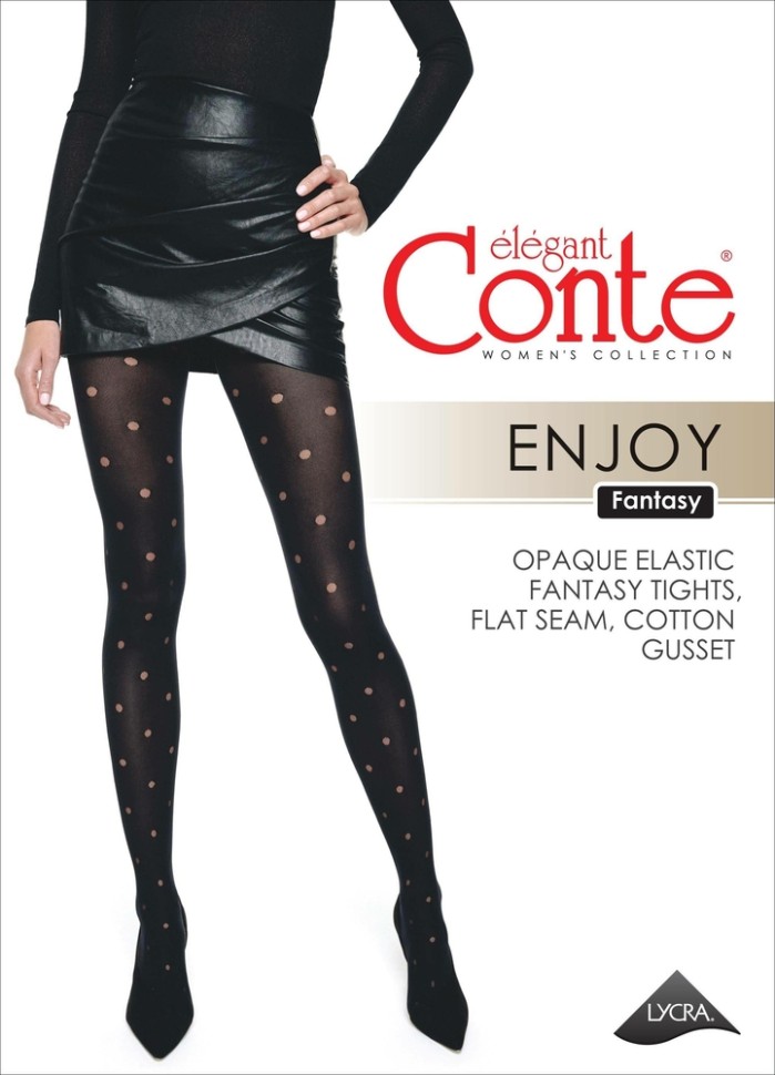 CONTE FANTASY ENJOY Колготки женские в прозрачный горошек Conte elegant