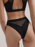 CONTE RIB WITH MESH LBR 2496 Трусы «бразилиана» из хлопка и эластичной сеточки LBR 2496 Conte elegant