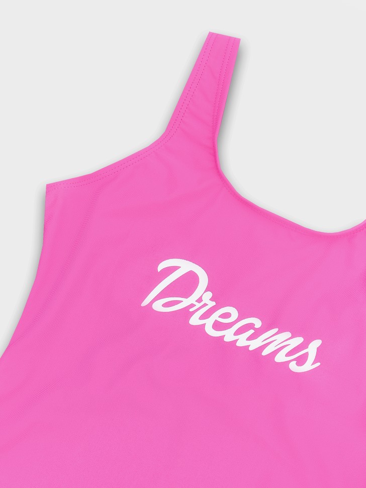 Купальник для девочек розовый с надписью "Dreams" 707780 Mark Formelle