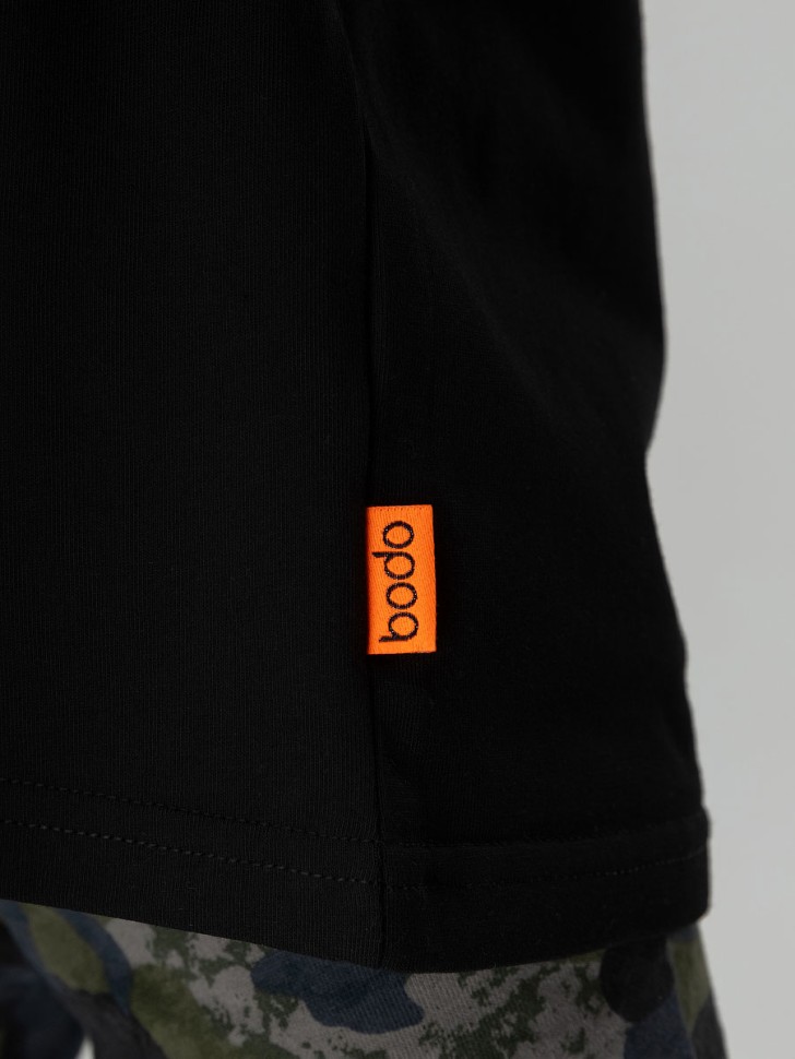 Футболка 4-305MU черный (оранжевый) Bodo
