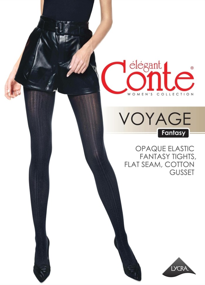 CONTE FANTASY VOYAGE Колготки женские с рельефными полосами