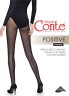 CONTE POSITIVE Колготки женские с имитацией шва сзади и надписью POSITIVE Conte elegant