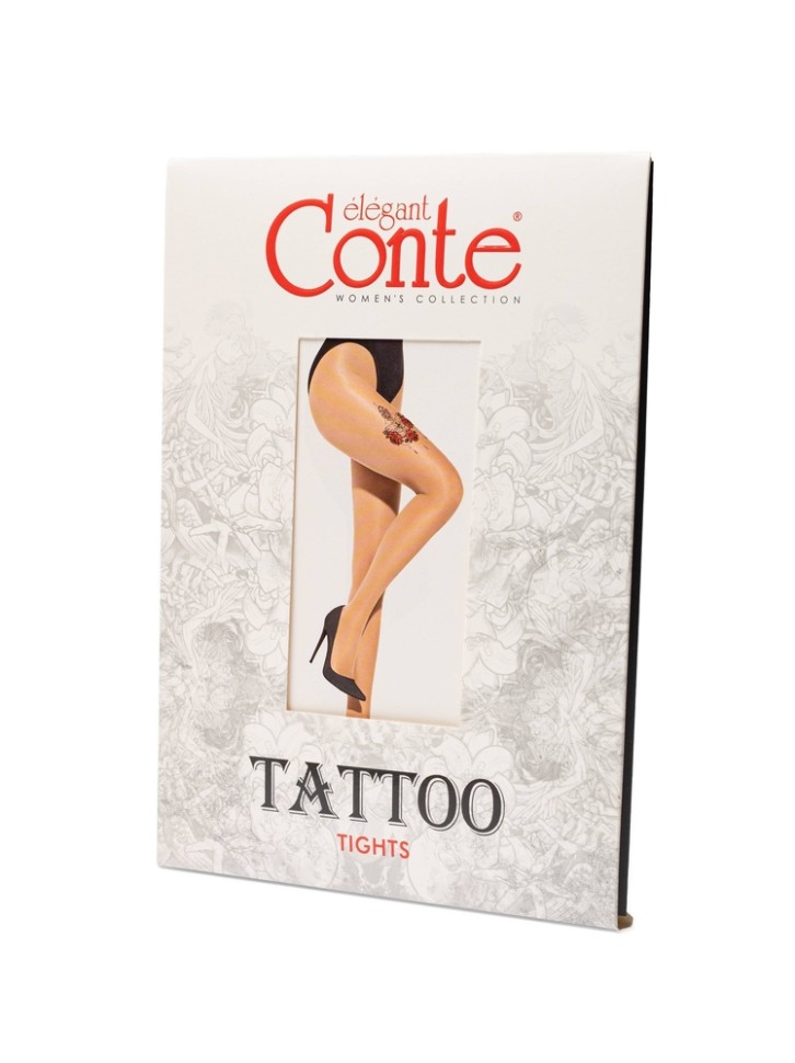 CONTE TATTOO Butterfly Колготки женские с рисунком 001