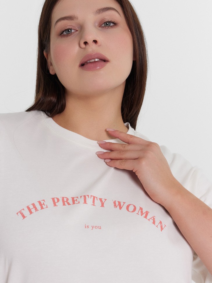 Пижама женская с надписью "The pretty women is you" 592596-1 Mark Formelle