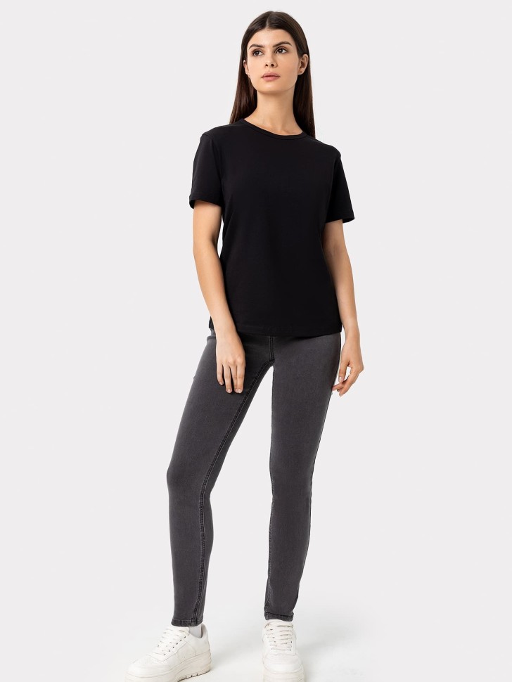 Брюки женские джинсовые jeggins в сером оттенке 2023-DTW801-2