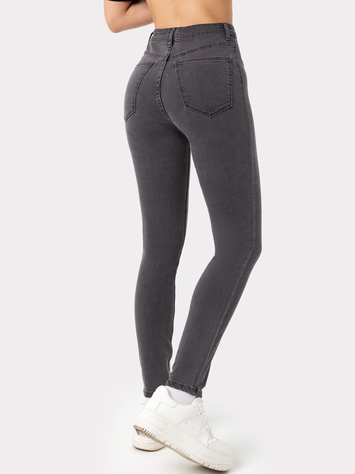 Брюки женские джинсовые jeggins в сером оттенке 2023-DTW801-2