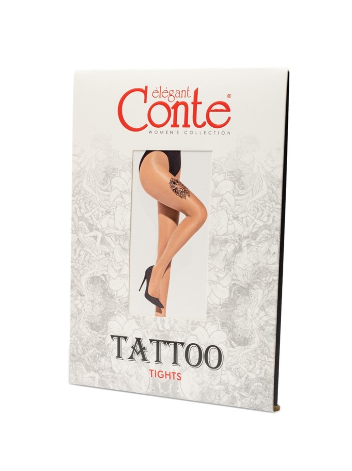 CONTE TATTOO Lion Колготки женские с рисунком 002
