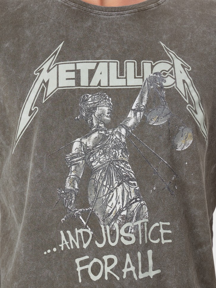 Футболка мужская хаки с принтом "metallica" 111931 Mark Formelle