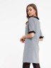 CONTE LPL 848 Платье А-силуэта с металлическим блеском и декором из меха Conte elegant
