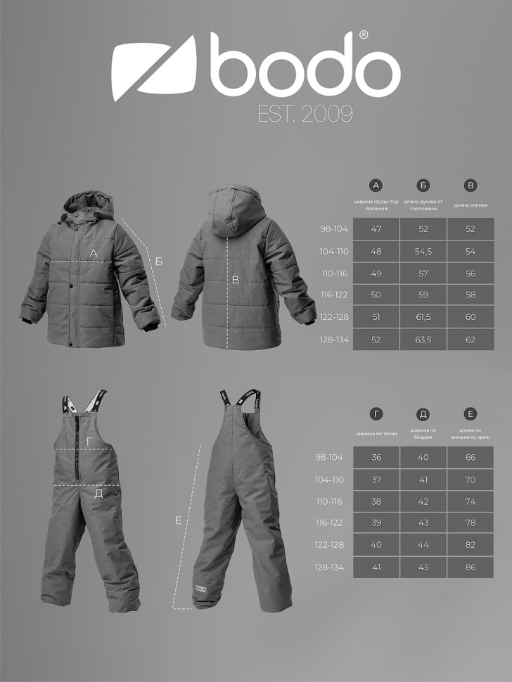 Костюм зимний 32-74MU аквамариновый меланж Bodo