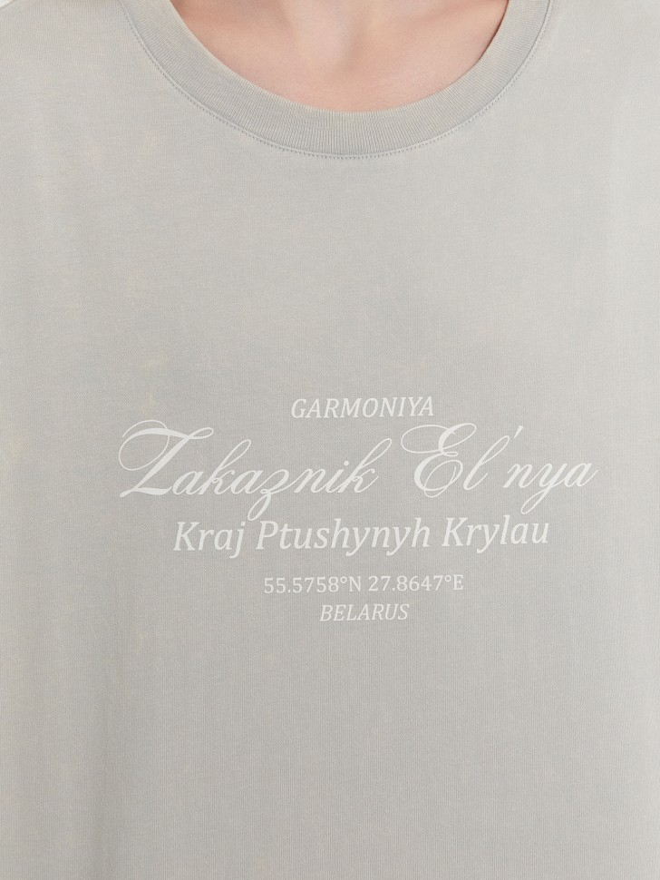 Футболка для девочек серая из коллекции «zakaзnik el’nya / заказник ельня» 117843 Mark Formelle