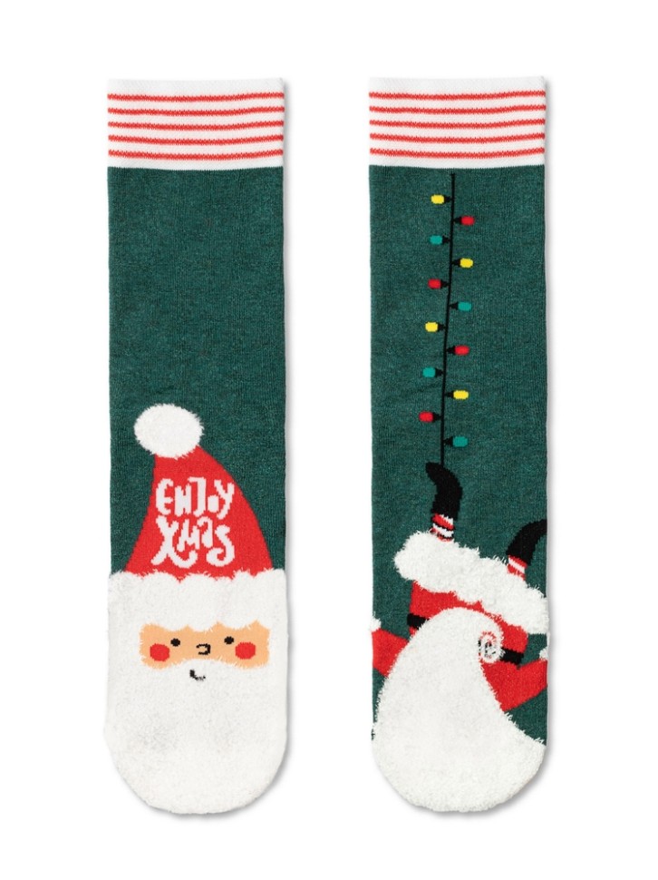 DIWARI NEW YEAR Новогодние носки с пушистой нитью «Enjoy Xmas» 522 DIWARI