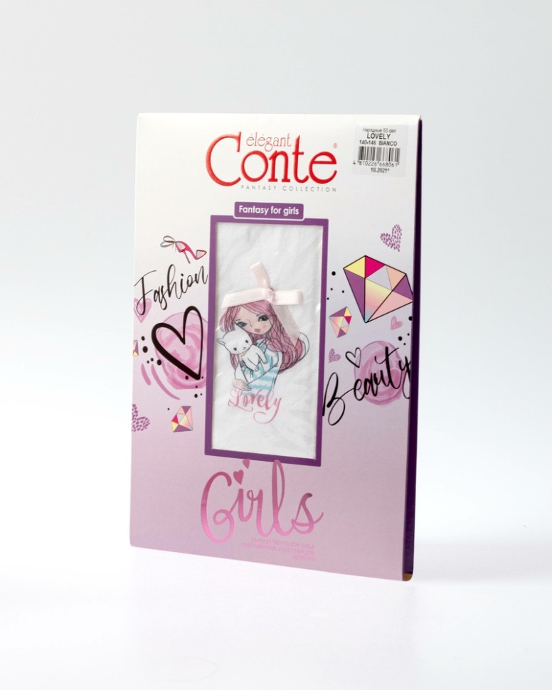 CONTE LOVELY Колготки из микрофибры с рисунком и декором