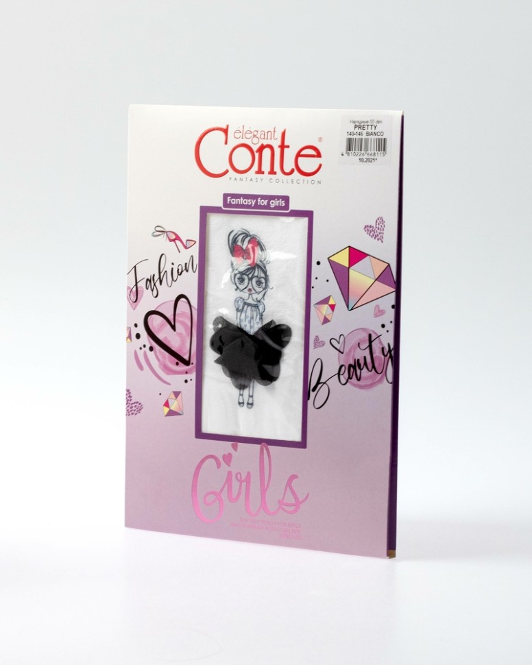 CONTE PRETTY Колготки из микрофибры с рисунком и декором