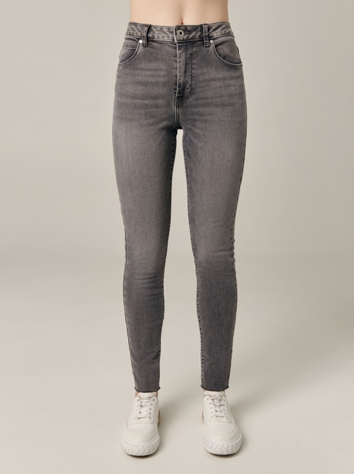 CONTE CON-701 Джинсы skinny с высокой посадкой и эффектом потертости Conte elegant