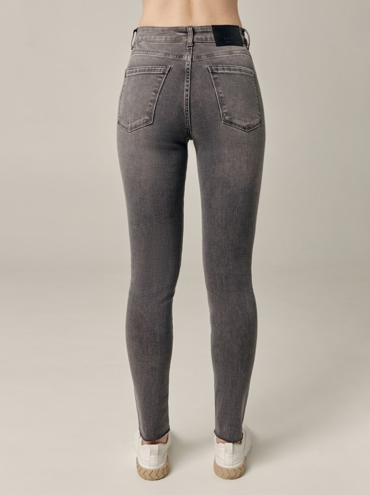CONTE CON-701 Джинсы skinny с высокой посадкой и эффектом потертости Conte elegant