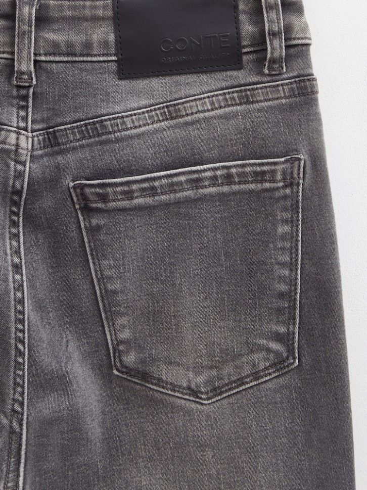 CONTE CON-701 Джинсы skinny с высокой посадкой и эффектом потертости Conte elegant