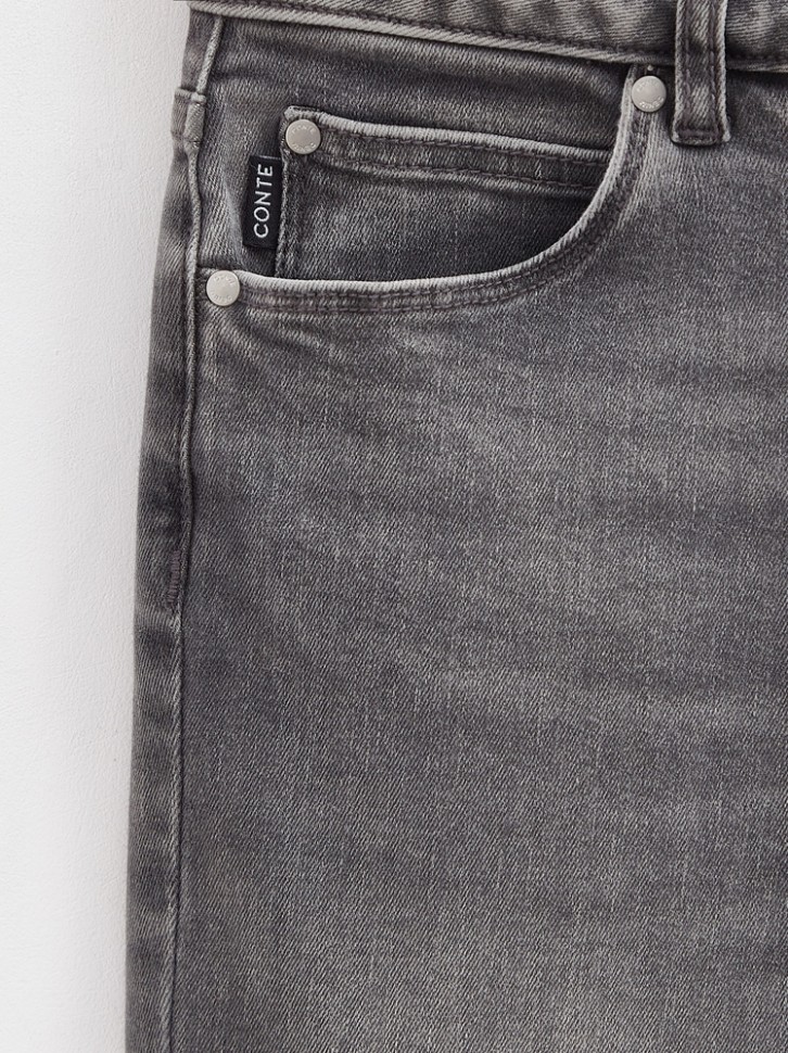 CONTE CON-701 Джинсы skinny с высокой посадкой и эффектом потертости Conte elegant
