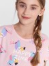 Сорочка ночная для девочек розовая с принтом и надписью "Happy time" 577721 Mark Formelle