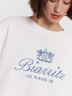 Свитшот женский белый с вышивкой "Вiarritz" 122949/1 Mark Formelle