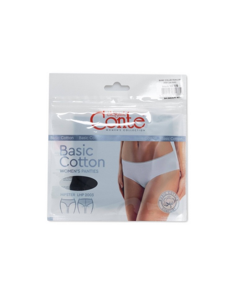 CONTE BASIC COLLECTION LHP 2003 Трусы женские "хипстер" (zip-lock)
